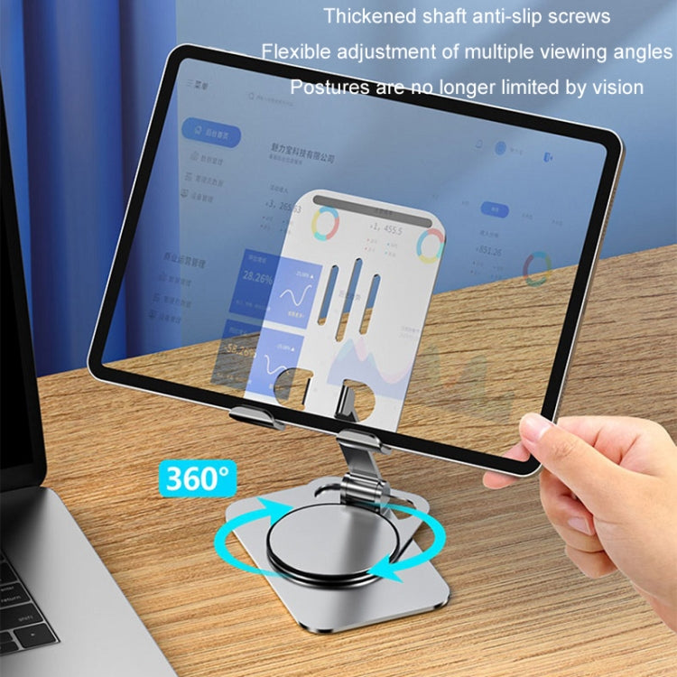 Desktop 360-degree Rotating Foldable Mobile Phone Holder, Color: Carbon Steel White - Desktop Holder by PMC TechLife | Online Shopping South Africa | PMC TechLife