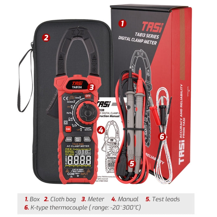 TASI TA813A Clamp Meter High Accuracy AC DC Voltage Ammeter - free shipping - PMC TechLife - Order now!