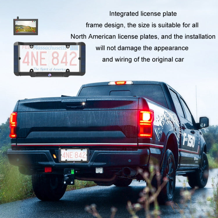 Solar Integrated License Plate Wireless Transmission Camera Reversing Display - free shipping - PMC TechLife - Order now!