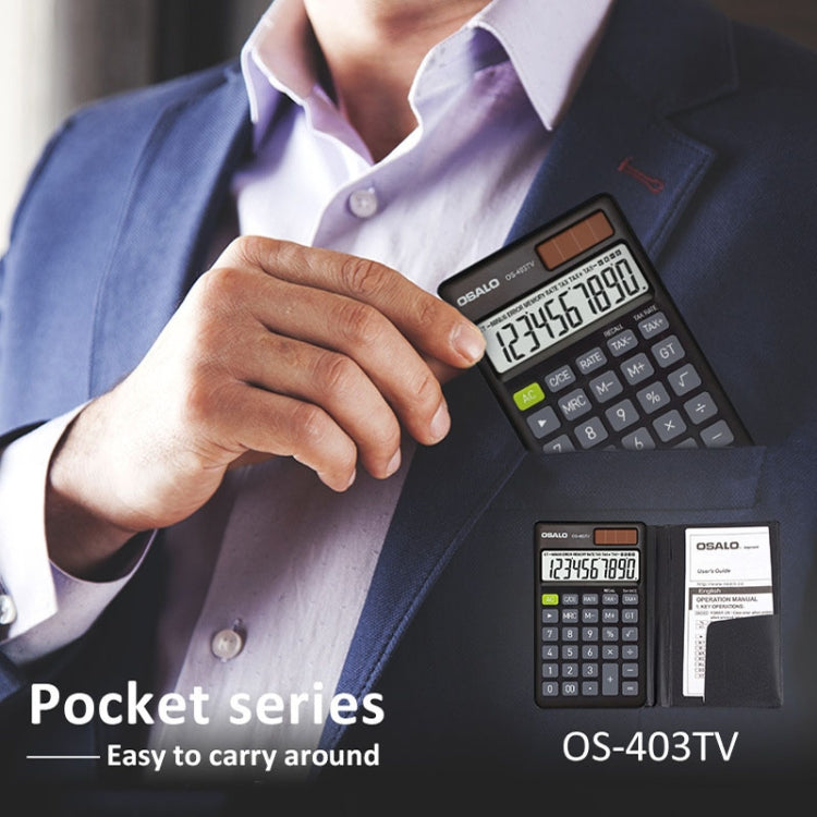 OSALO OS-403TV 10-digit LCD Screen Solar Dual Power Supply Mini Student Desktop Calculator - free shipping - PMC TechLife - Order now!