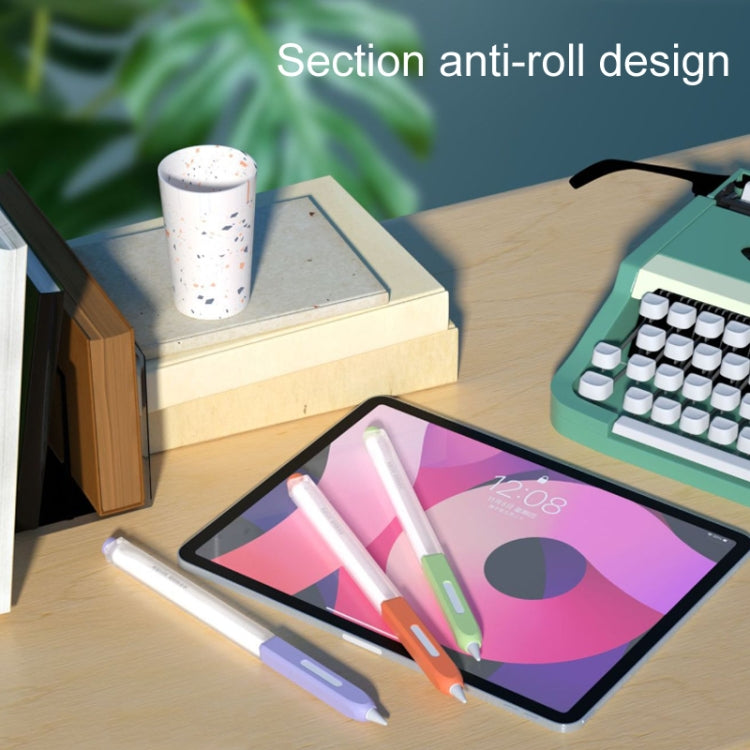 For Apple Pencil 2 Non-Slip Anti-Fall Translucent Segmented Pen Case(Mint Green) - Pencil Accessories by PMC TechLife | Online Shopping South Africa | PMC TechLife