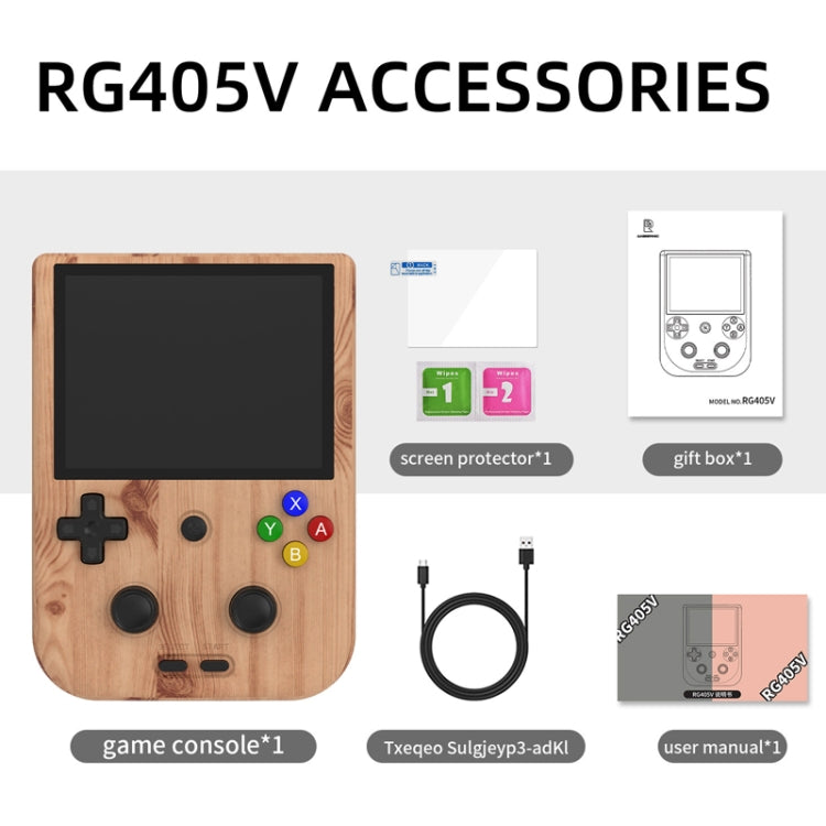 ANBERNIC RG405V 4+256G 10000 Games Handheld Game Console 4-Inch IPS Screen Android 12 System T618 64-Bit Game Player(Wood Grain) - free shipping - PMC TechLife - Order now!