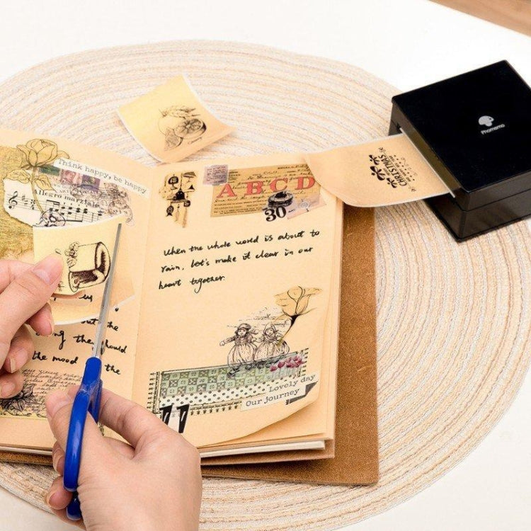 For Phomemo M02 / M02S / M02Pro 3rolls /Pack 50mm Thermal Label Printing Paper For Sticker Printer With Black Letter On Gold Powder Background - Printer Accessories by Phomemo | Online Shopping South Africa | PMC TechLife | Buy Now Pay Later Mobicred