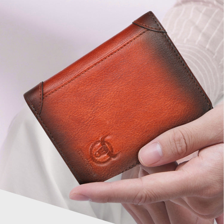 Bull Captain Men Wallet First-layer Cowhide Coin Clip RFID Retro Vertical ID Holder(Black) - Antimagnetic RFID Package by Bull Captain | Online Shopping South Africa | PMC TechLife | Buy Now Pay Later Mobicred