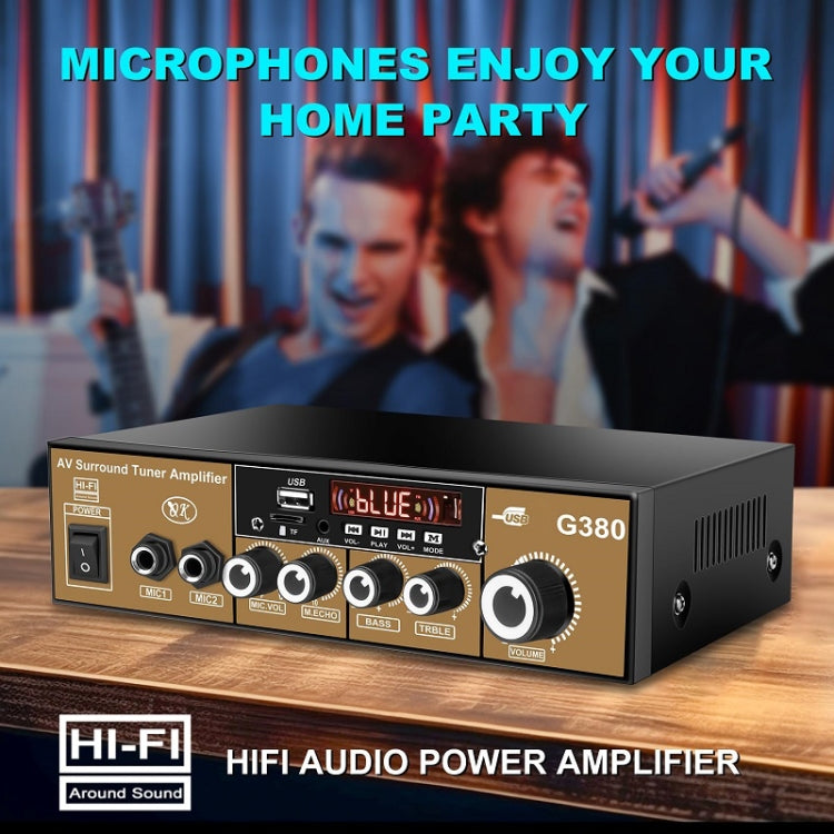 Car High-power Bluetooth Plug-in Card Digital Smart Amplifier(US Plug) - Car Amplifiers by PMC TechLife | Online Shopping South Africa | PMC TechLife