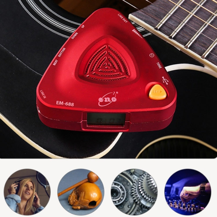 ENO EM-688 Electronic Vocal Rechargeable Metronome For Piano/Guitar/Drum/Guzheng/Violin(Blue) - Stringed Instruments by PMC TechLife | Online Shopping South Africa | PMC TechLife