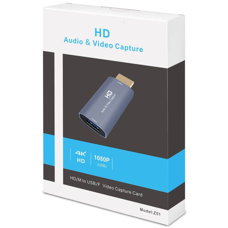Z51 USB Female to HDMI Male Video Capture Card - Video Capture Solutions by PMC TechLife | Online Shopping South Africa | PMC TechLife