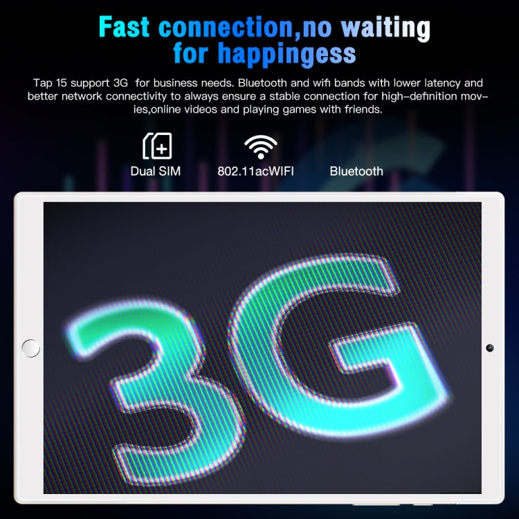 P15 Tab15 3G Phone Call Tablet PC, 10.1 inch, 1GB+32GB, Android 5.1 MT6592 Quad Core, Support Dual SIM, WiFi, BT, GPS(Gold) - 10.1 inch by PMC TechLife | Online Shopping South Africa | PMC TechLife