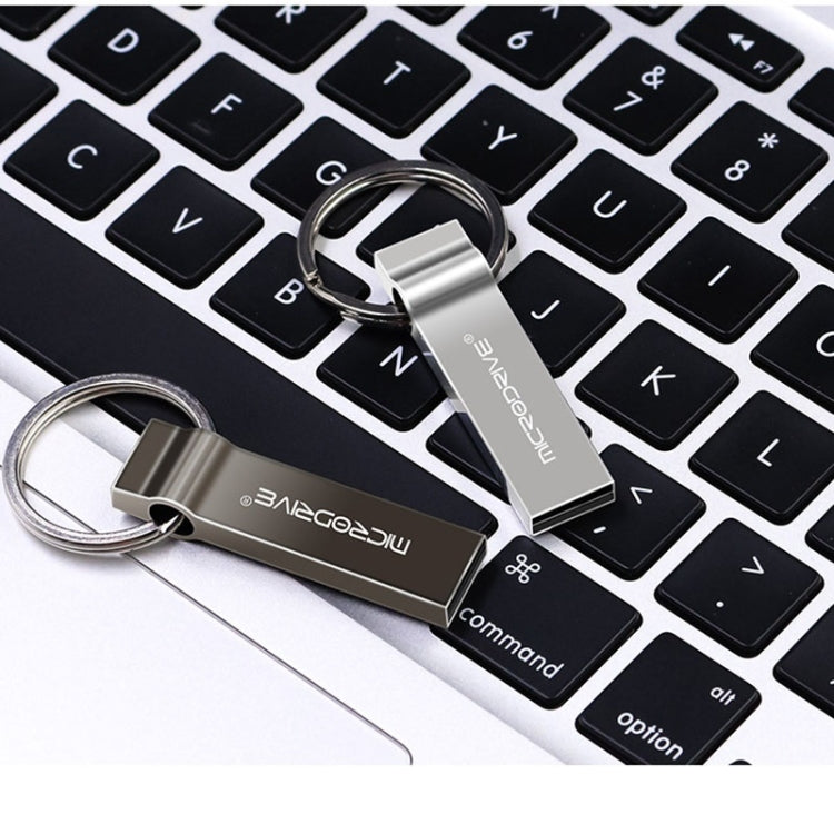 MicroDrive 8GB USB 2.0 Metal Keychain U Disk (Black) - USB Flash Drives by MicroDrive | Online Shopping South Africa | PMC TechLife