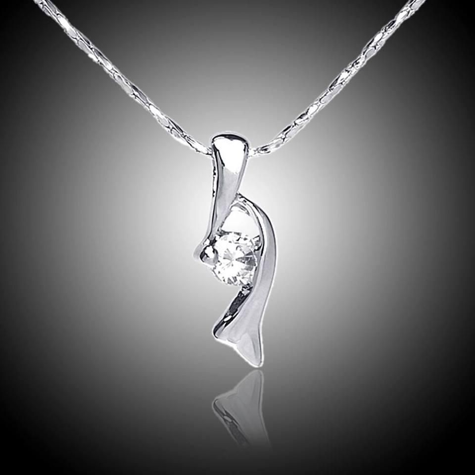 Crystal Necklace In White Gold - Necklaces by PMC TechLife SA | Online Shopping South Africa | PMC TechLife | Buy Now Pay Later Mobicred