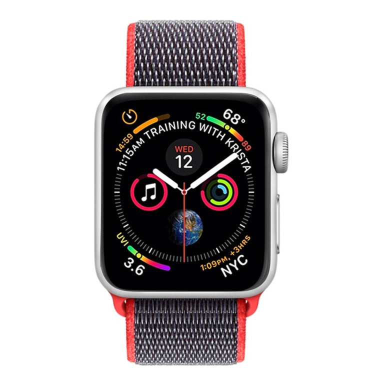 For Apple Watch 46mm / 49mm / 45mm / 44mm Simple Fashion Nylon Watch Band with Magic Stick(Magenta) - Watch Bands by PMC TechLife | Online Shopping South Africa | PMC TechLife | Buy Now Pay Later Mobicred