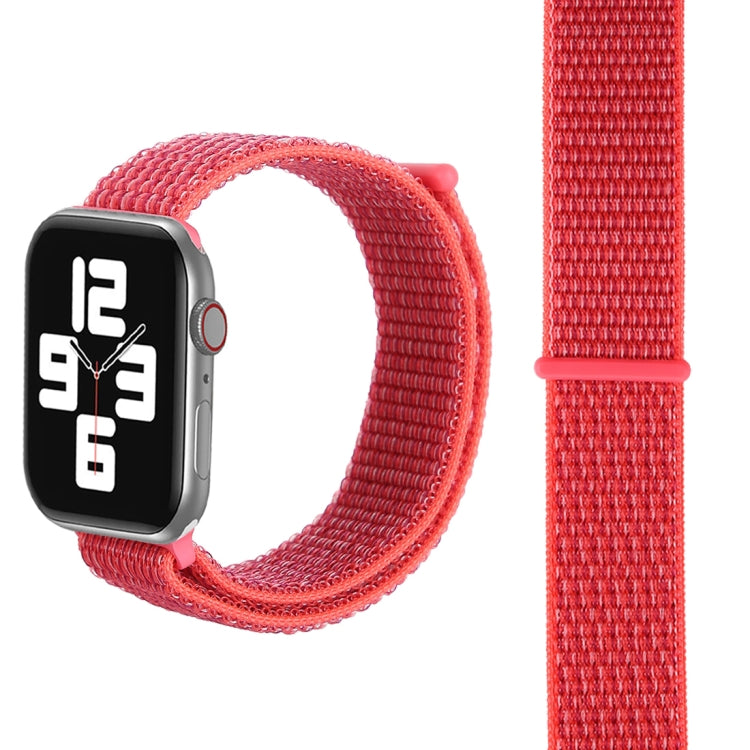 For Apple Watch 46mm / 49mm / 45mm / 44mm Simple Fashion Nylon Watch Band with Magic Stick(Rose Red) - Watch Bands by PMC TechLife | Online Shopping South Africa | PMC TechLife | Buy Now Pay Later Mobicred