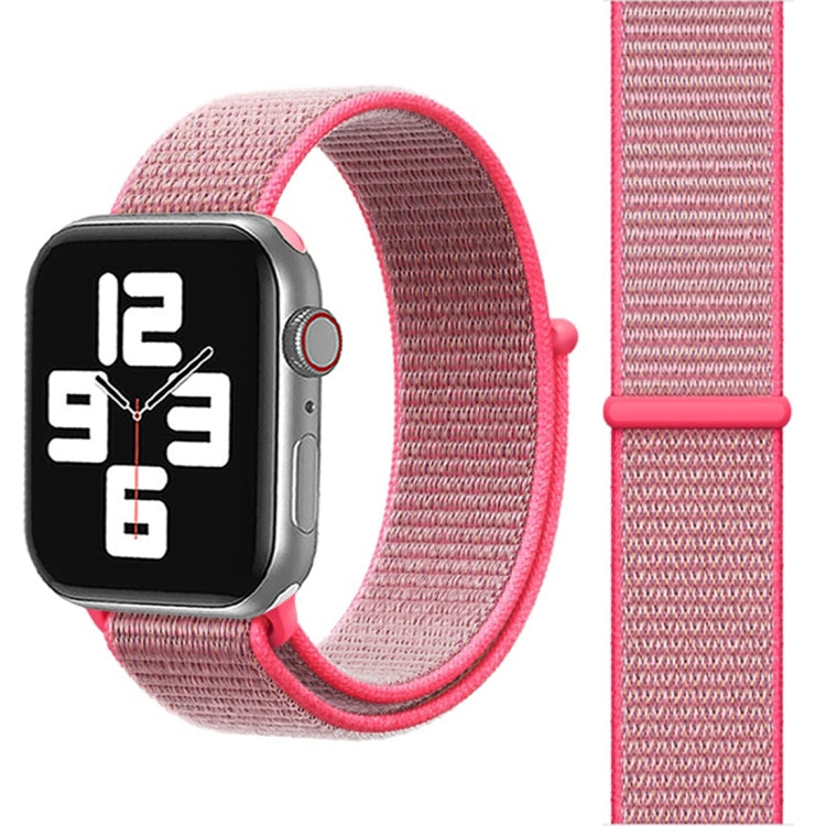 For Apple Watch 42mm / 41mm / 40mm / 38mm Simple Fashion Nylon Watch Band with Magic Stick(Pink Light) - Watch Bands by PMC TechLife | Online Shopping South Africa | PMC TechLife | Buy Now Pay Later Mobicred