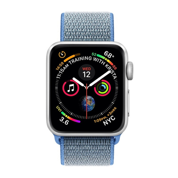 For Apple Watch 42mm / 41mm / 40mm / 38mm Simple Fashion Nylon Watch Band with Magic Stick(Blue) - Watch Bands by PMC TechLife | Online Shopping South Africa | PMC TechLife | Buy Now Pay Later Mobicred