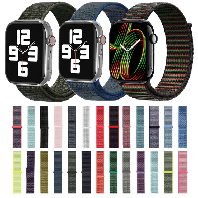 For Apple Watch 42mm / 41mm / 40mm / 38mm Simple Fashion Nylon Watch Band with Magic Stick(Pink Light) - Watch Bands by PMC TechLife | Online Shopping South Africa | PMC TechLife | Buy Now Pay Later Mobicred