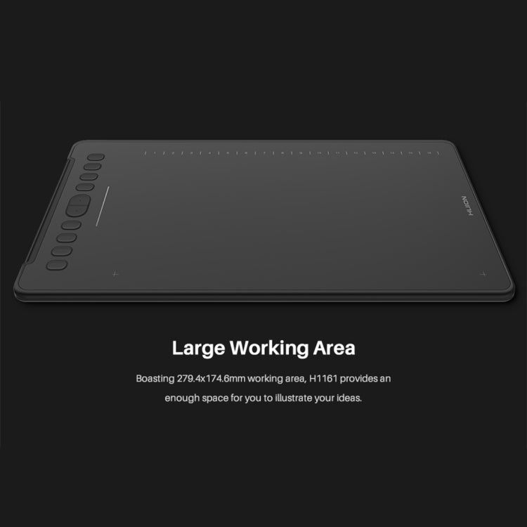 HUION H1161 5080 LPI Touch Strip Art Drawing Tablet for Fun, with Battery-free Pen & Pen Holder - free shipping - PMC TechLife - Order now!