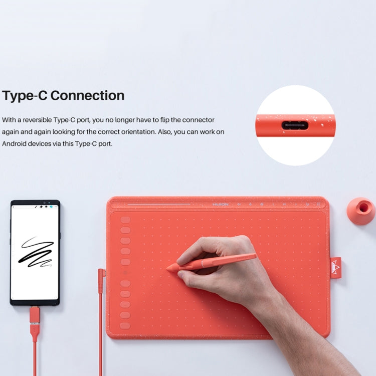 HUION HS611 5080 LPI Touch Strip Art Drawing Tablet for Fun, with Battery-free Pen & Pen Holder(Blue) - free shipping - PMC TechLife - Order now!