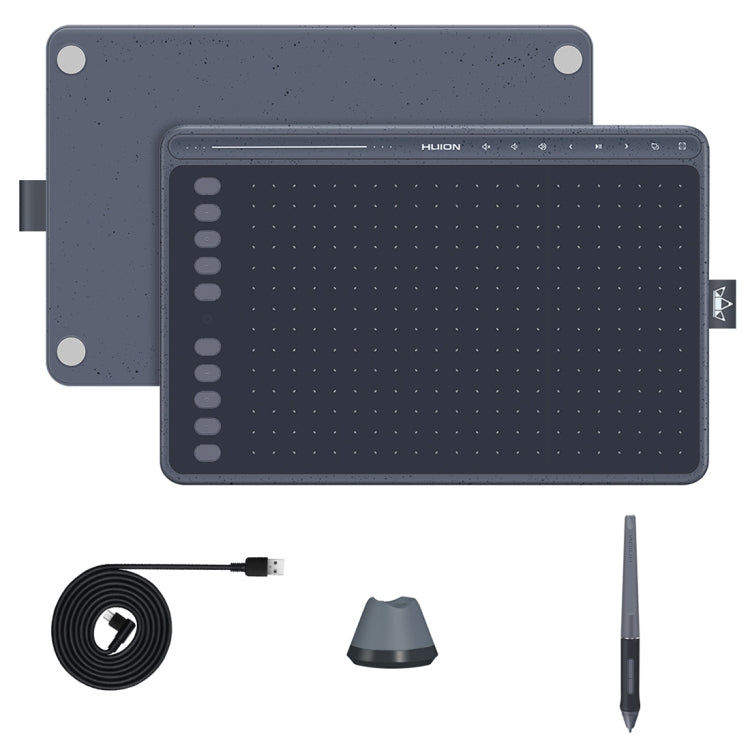 HUION HS611 5080 LPI Touch Strip Art Drawing Tablet for Fun, with Battery-free Pen & Pen Holder (Grey) - free shipping - PMC TechLife - Order now!