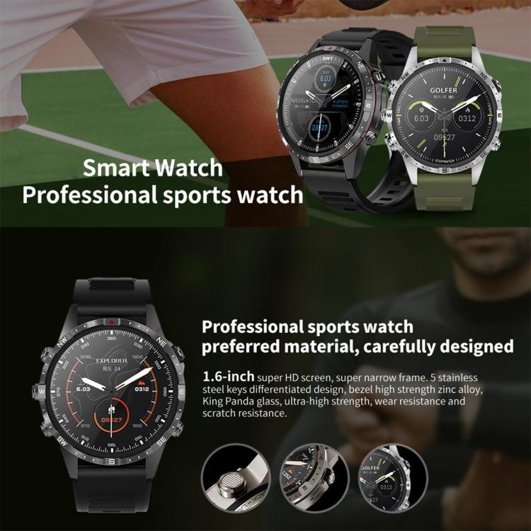 HAMTOD 1.6 inch Waterproof Smart Watch, Support Bluetooth Call / Heart Rate / Blood Oxygen Monitoring / NFC (Black) - free shipping - PMC TechLife - Order now!