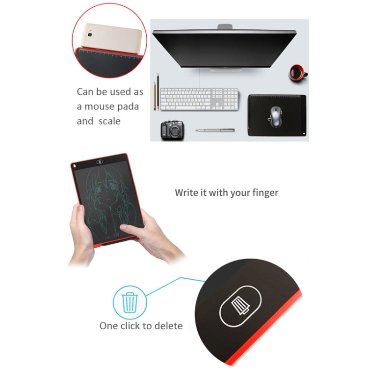 Portable 12 inch LCD Writing Tablet Drawing Graffiti Electronic Handwriting Pad Message Graphics Board Draft Paper with Writing Pen(White) -  by PMC TechLife | Online Shopping South Africa | PMC TechLife