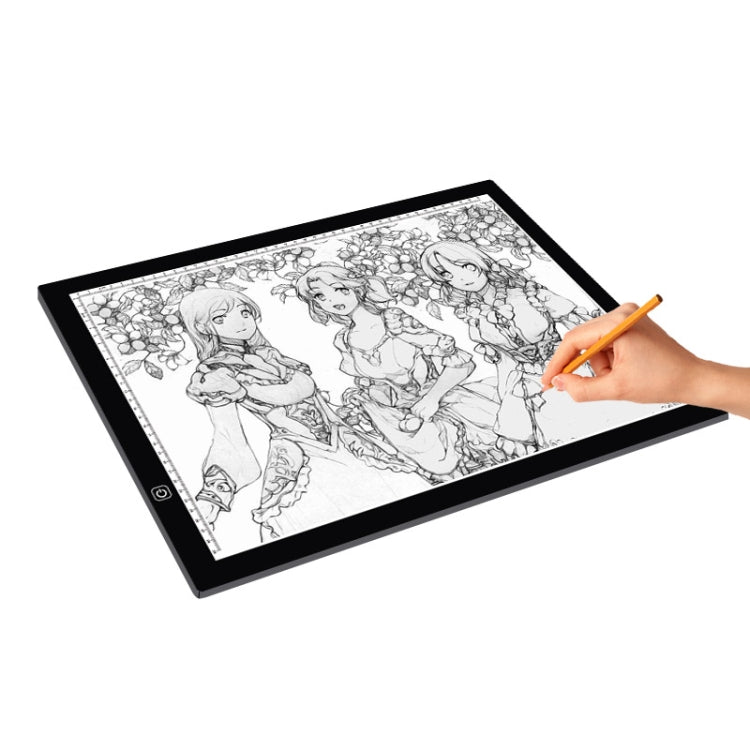 8W 5V LED USB Stepless Dimming A3 Acrylic Scale Copy Boards Anime Sketch Drawing Sketchpad with USB Cable & Power Adapter - free shipping - PMC Jewellery - Order now!