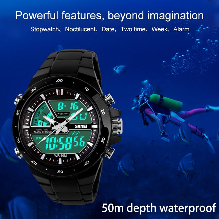 SKMEI 1016 Multifunctional Men Outdoor Sports Noctilucent Waterproof Double Digital Watch (Red + Black) - free shipping - PMC TechLife - Order now!