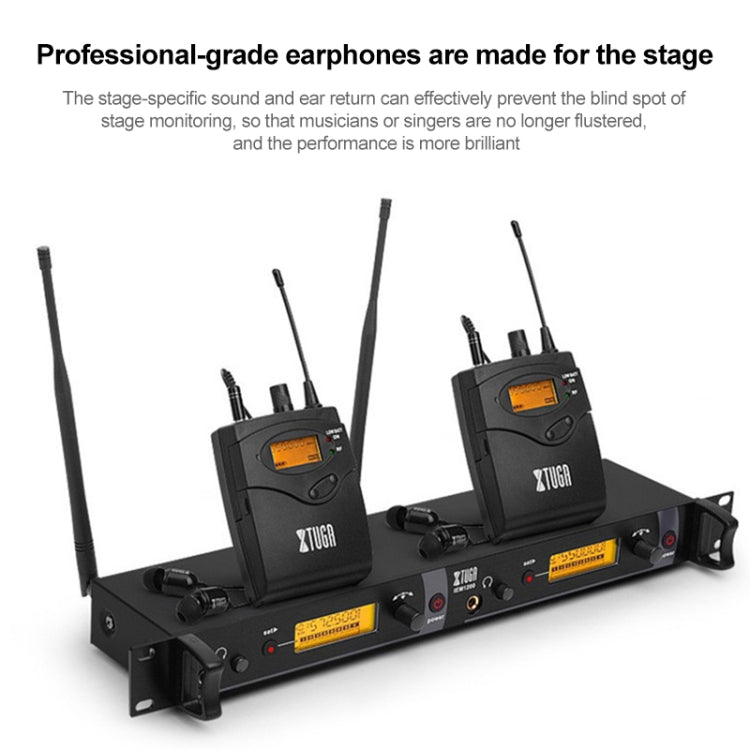 XTUGA IEM1200 Wireless Transmitter 5 Bodypack Stage Singer In-Ear Monitor System (UK Plug) - Microphone by XTUGA | Online Shopping South Africa | PMc TechLife | Buy Now Pay Later Mobicred