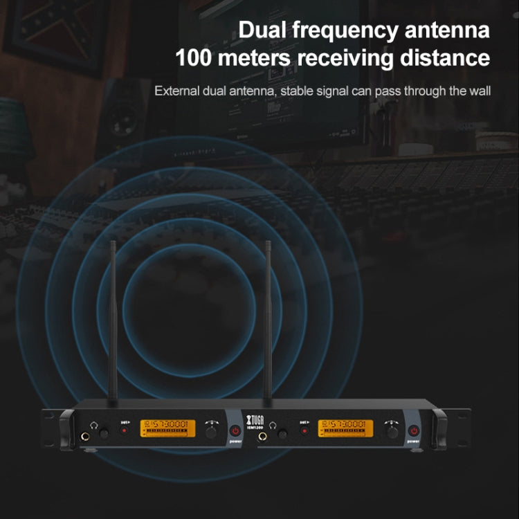 XTUGA IEM1200 Wireless Transmitter 5 Bodypack Stage Singer In-Ear Monitor System (UK Plug) - Microphone by XTUGA | Online Shopping South Africa | PMc TechLife | Buy Now Pay Later Mobicred