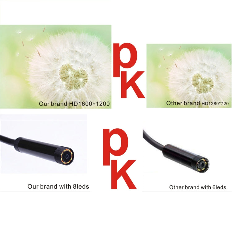 YPC110 8mm 2.0MP HD Camera WiFi Endoscope Snake Tube Inspection Camera with 8 LED, Waterproof IP68, Lens Diameter: 8mm, Length: 5m, Soft Line -  by PMC TechLife | Online Shopping South Africa | PMC TechLife | Buy Now Pay Later Mobicred