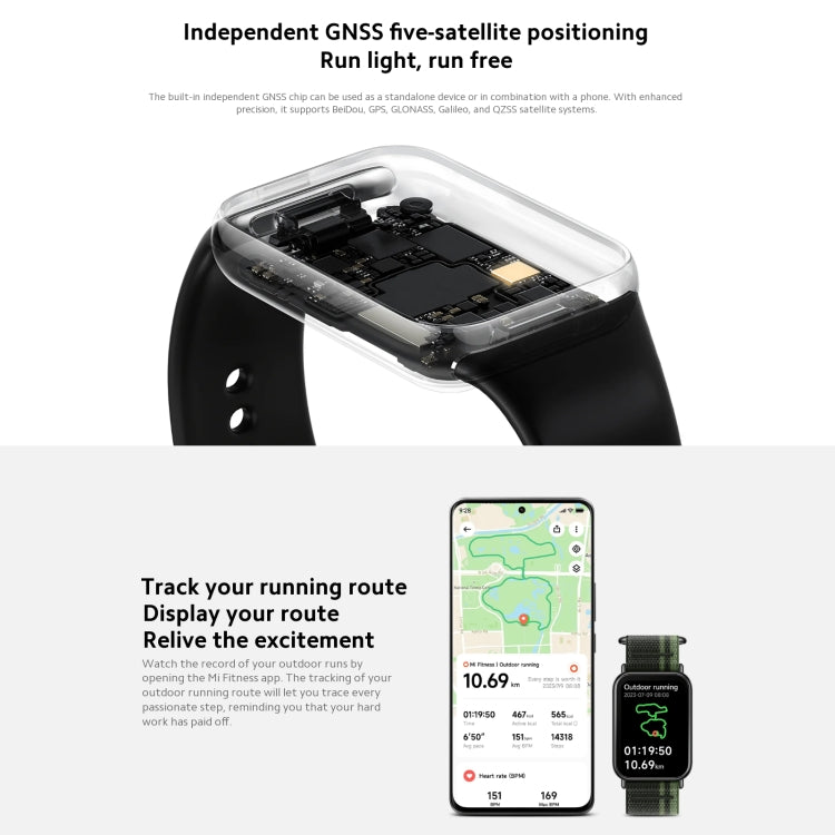 Original Xiaomi Mi Band 8 Pro Global 1.74 inch AMOLED Full Color Screen 5ATM Waterproof Smart Watch, Support GPS / Heart Rate (Black) - Wearable Devices by Xiaomi | Online Shopping South Africa | PMC TechLife | Buy Now Pay Later Mobicred