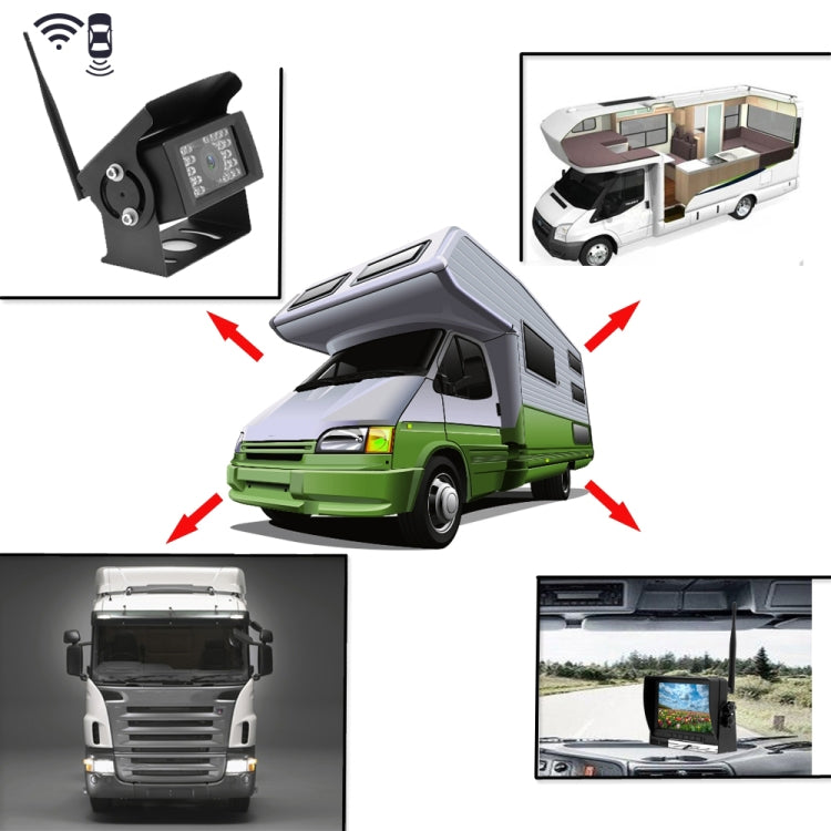 K0232 7 inch 140 Degrees Wide Angle HD Car Rear View Backup Dual Cameras Rearview Monitor Split Screen - free shipping - PMC TechLife - Order now!