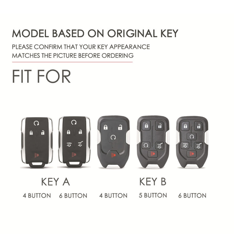 For Chevrolet GMC / Colorad 4-button C159 Car Key Leather Protective Case(Brown) - Car Key Cases by PMC TechLife | Online Shopping South Africa | PMC TechLife | Buy Now Pay Later Mobicred