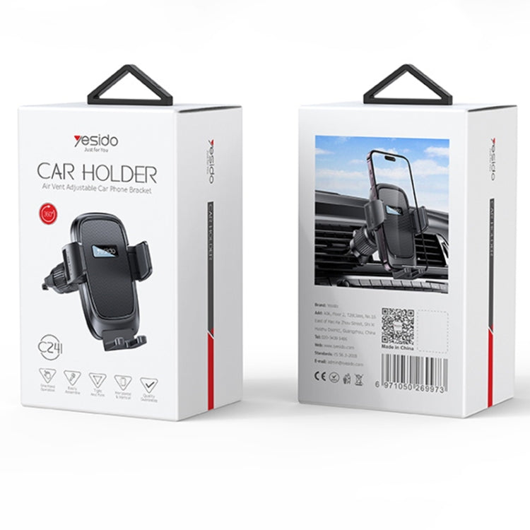 Yesido C241 Adjustable Car Air Vent Mobile Phone Holder - Car Holders by Yesido | Online Shopping South Africa | PMC TechLife | Buy Now Pay Later Mobicred