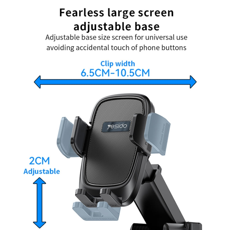 Yesido C262 Suction Cup Retractable Adjustable Car Phone Holder - Car Holders by Yesido | Online Shopping South Africa | PMC TechLife | Buy Now Pay Later Mobicred