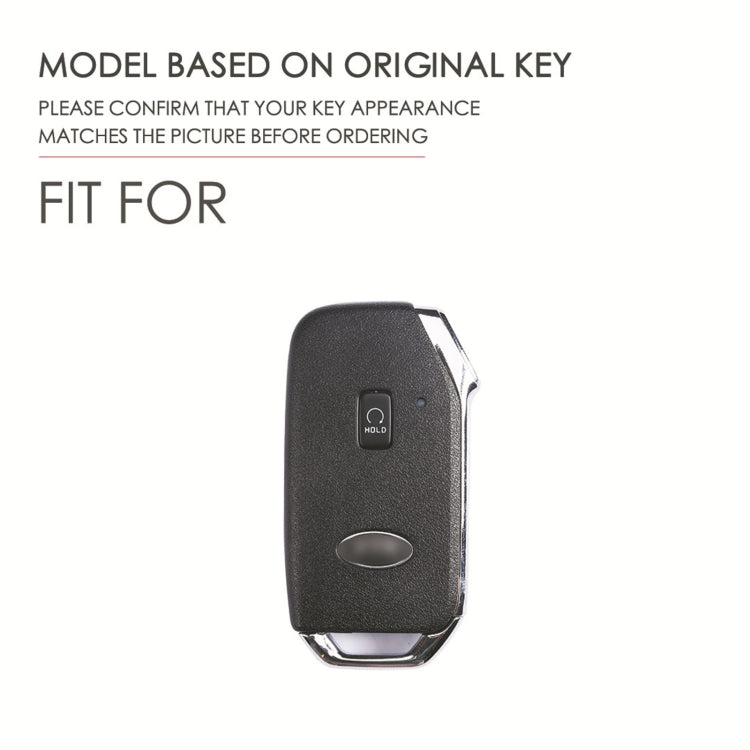 For Kia Sorento / Seltos 2021 / K5 Hallmo Car Cowhide Leather Key Protective Cover Key Case(Blue) - free shipping - PMC TechLife - Order now!