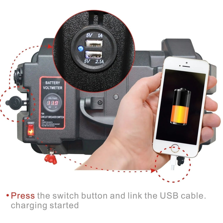 Outdoor Portable Multifunctional Battery Box 12V USB Output Emergency Power Supply - free shipping - PMC TechLife - Order now!