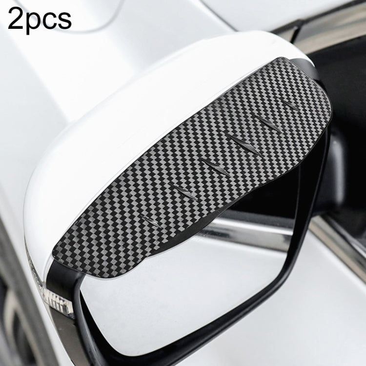 Car Rear View Mirror Rain Eyebrow Cover Catering Mirror PVC Carbon Fiber Pattern Rain Shield - free shipping - PMC TechLife - Order now!