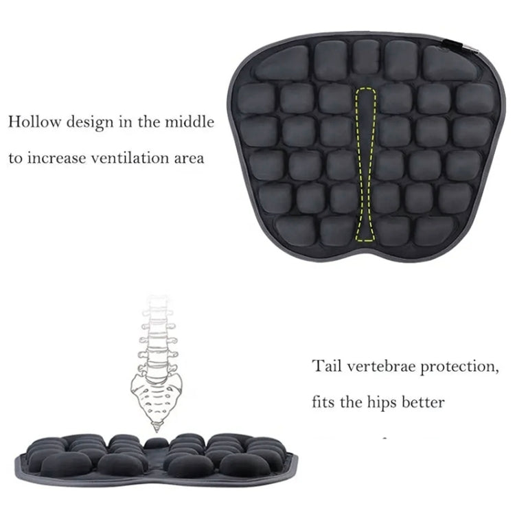 IN-SC003 Car Office Inflatable Airbag Seat Cushion, Style: Electric Water Inflatable Dual-Use (Black) - Seat Accessories by PMC TechLife | Online Shopping South Africa | PMC TechLife | Buy Now Pay Later Mobicred
