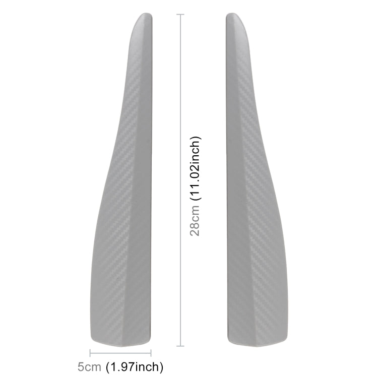 1 Pair Car Carbon Fiber Silicone Bumper Strip, Style: Short (Grey) - Anti Collision Sticker by PMC TechLife | Online Shopping South Africa | PMC TechLife | Buy Now Pay Later Mobicred