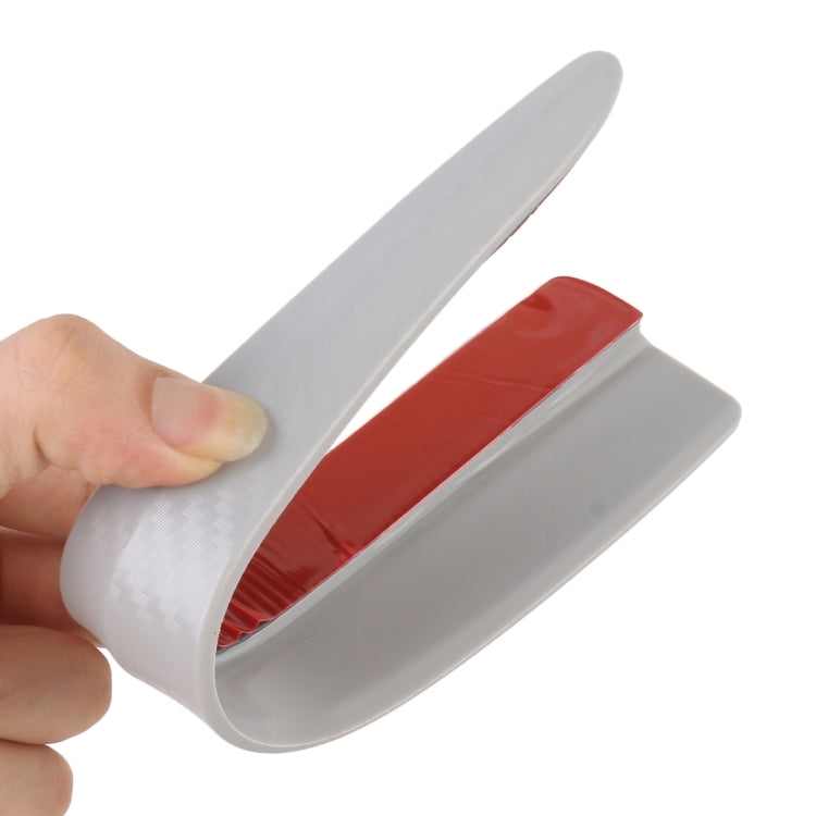 1 Pair Car Carbon Fiber Silicone Bumper Strip, Style: Short (Grey) - Anti Collision Sticker by PMC TechLife | Online Shopping South Africa | PMC TechLife | Buy Now Pay Later Mobicred