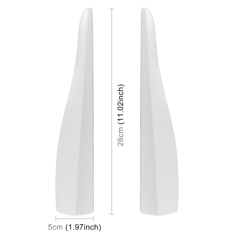 1 Pair Car Carbon Fiber Silicone Bumper Strip, Style: Short (White) - Anti Collision Sticker by PMC TechLife | Online Shopping South Africa | PMC TechLife | Buy Now Pay Later Mobicred