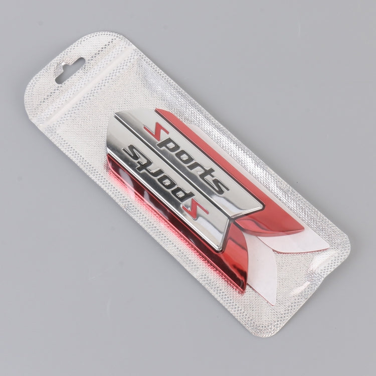 1 Pair Car SPORTS Personalized Aluminum Alloy Decorative Stickers, Size: 11.5 x 2.5 x 0.5cm (Red) - free shipping - PMC TechLife - Order now!