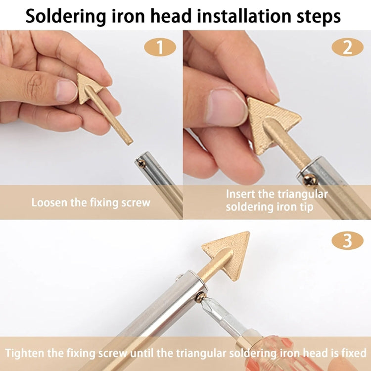 Instant Heat Plastic Bumper Repair Triangular Wrinkle Removal Soldering Iron Tip - Hand Tool Sets by PMC TechLife | Online Shopping South Africa | PMC TechLife | Buy Now Pay Later Mobicred