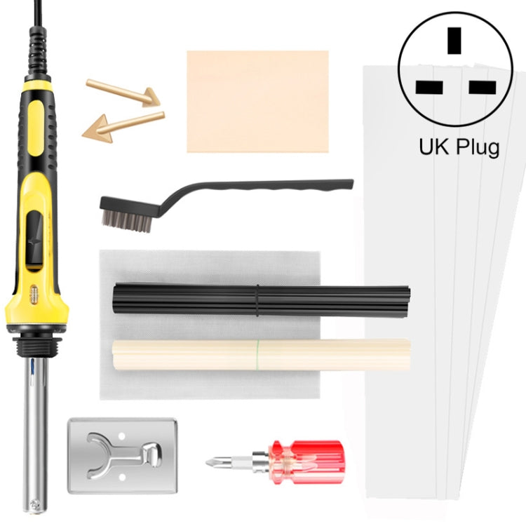 100W Electric Soldering Iron Plastic Welding Machine Car Bumper Repair Plier, UK Plug (Yellow) - Hand Tool Sets by PMC TechLife | Online Shopping South Africa | PMC TechLife | Buy Now Pay Later Mobicred