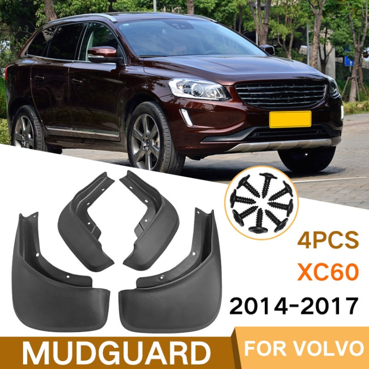 For Volvo XC60 2014-2017 4pcs/Set Car Auto Soft Plastic Splash Flaps Fender Guard - Mudguards by PMC TechLife | Online Shopping South Africa | PMC TechLife | Buy Now Pay Later Mobicred