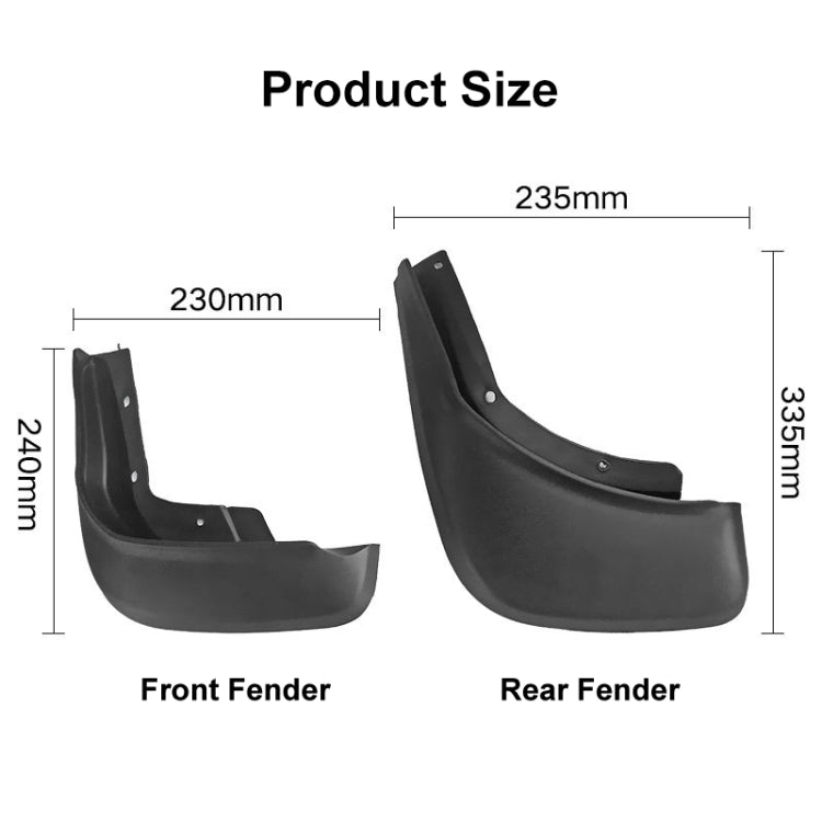 For Volvo XC60 2014-2017 4pcs/Set Car Auto Soft Plastic Splash Flaps Fender Guard - Mudguards by PMC TechLife | Online Shopping South Africa | PMC TechLife | Buy Now Pay Later Mobicred