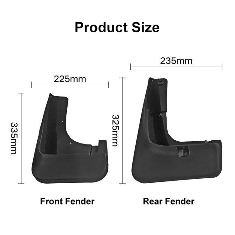 For Mitsubishi Outlander 2015-2019 4pcs/Set Car Auto Soft Plastic Splash Flaps Fender Guard - free shipping - PMC TechLife - Order now!