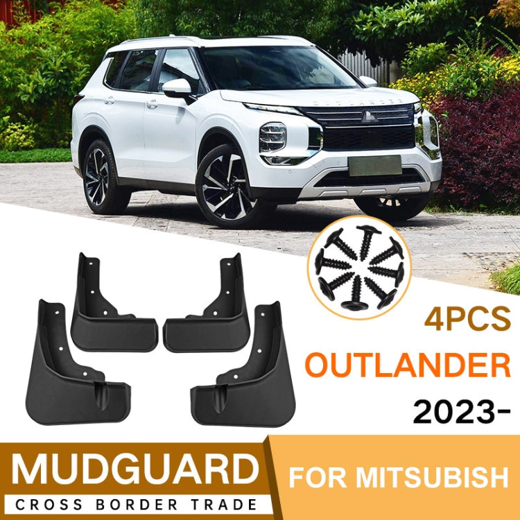 For Mitsubishi Outlander 2023 4pcs/Set Car Auto Soft Plastic Splash Flaps Fender Guard - Mudguards by PMC TechLife | Online Shopping South Africa | PMC TechLife | Buy Now Pay Later Mobicred