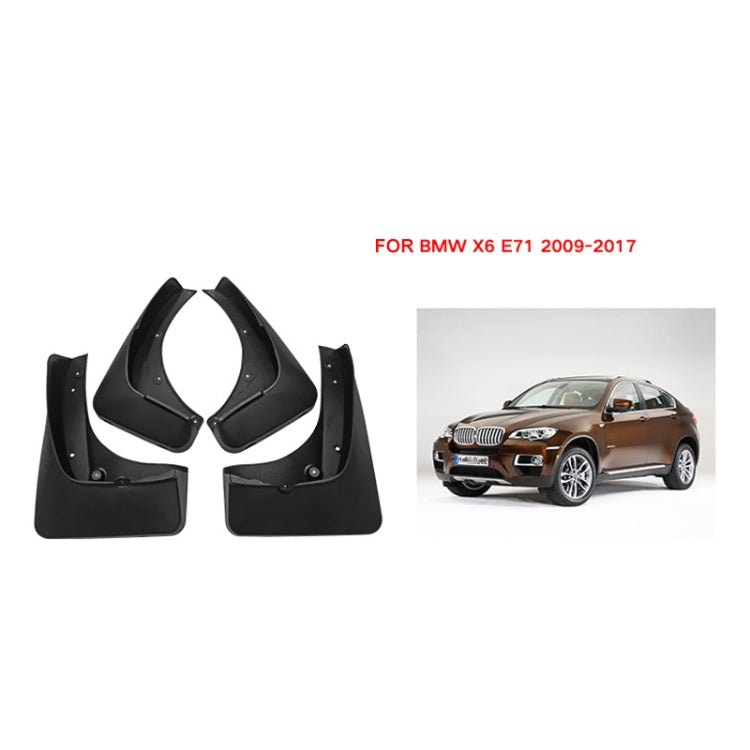 For BMW X6 E71 2009-2017 4pcs/Set Car Auto Soft Plastic Splash Flaps Fender Guard - Mudguards by PMC TechLife | Online Shopping South Africa | PMC TechLife | Buy Now Pay Later Mobicred