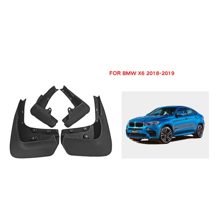 For BMW X6 2018-2019 4pcs/Set Car Auto Soft Plastic Splash Flaps Fender Guard - Mudguards by PMC TechLife | Online Shopping South Africa | PMC TechLife | Buy Now Pay Later Mobicred